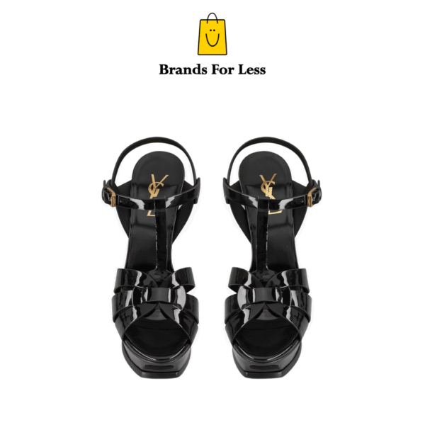 YSL Tribute Platform Sandal In Patent Leather